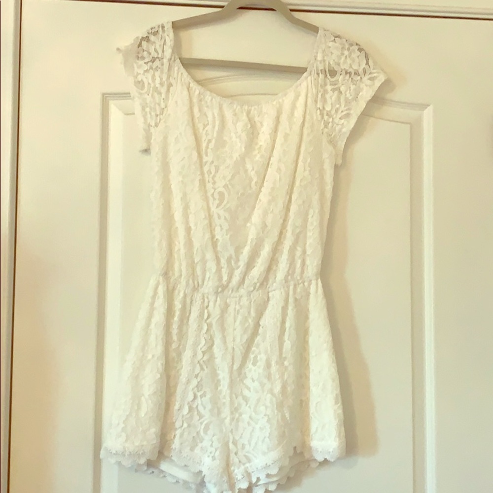 White lace romper
